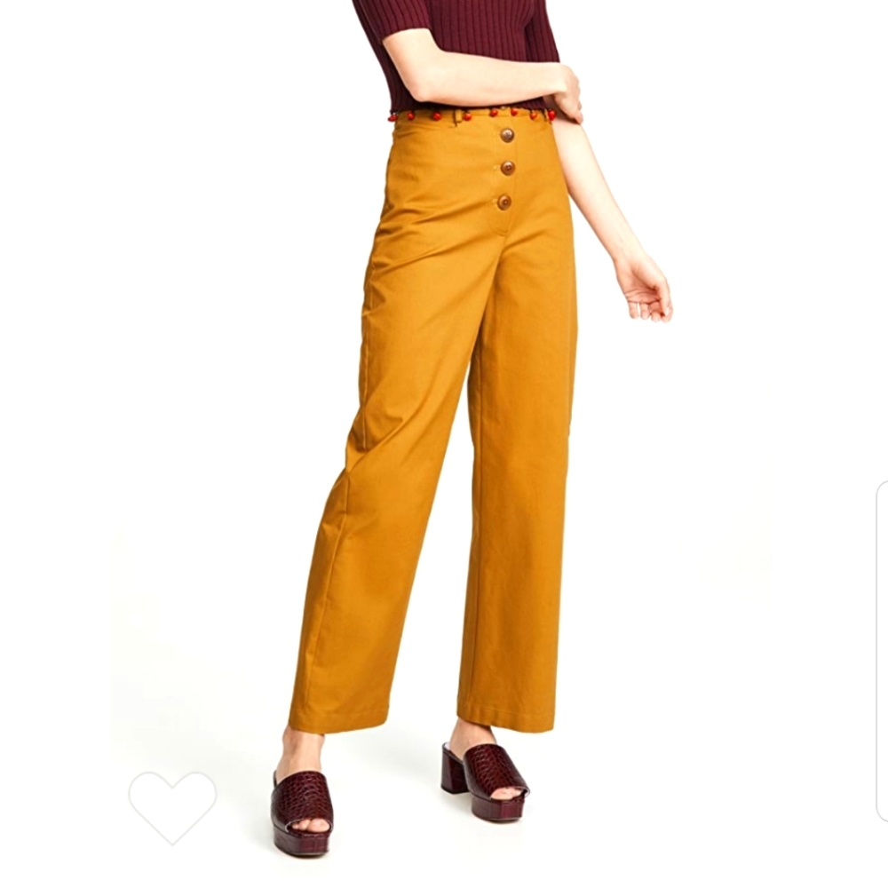 Sea Button Front High Rise Pants/ Stevie Slacks